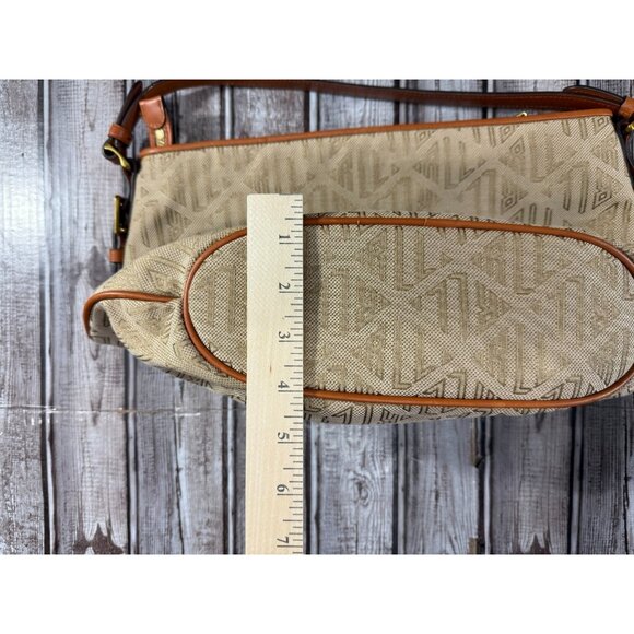 RLL Ralph Lauren Signature Jacquard Bag NWOT color Beige Tan Y2K Vintage - Picture 6 of 6
